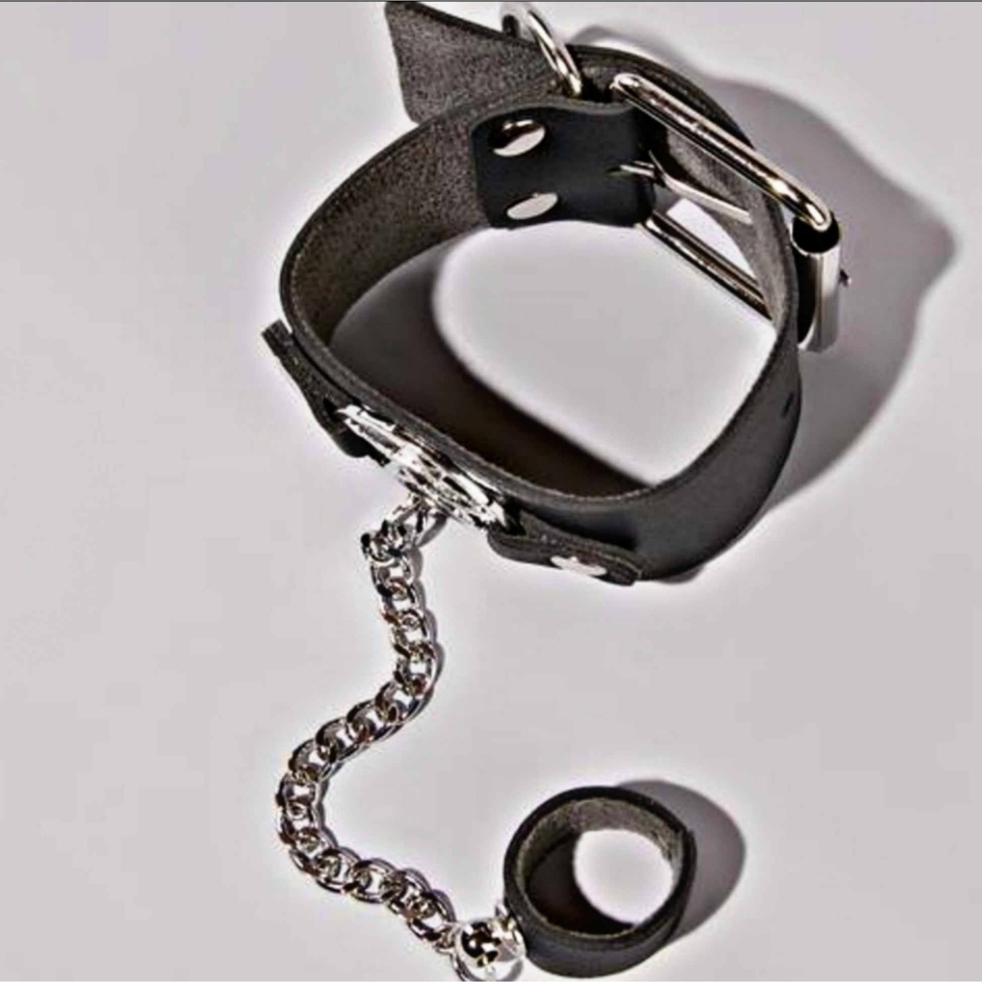 Witch Craft Wrist Cuffs | Vegan Leather Metal Hardware Finger Ring Attached Bracelets - Dolls Kill - Bracelets