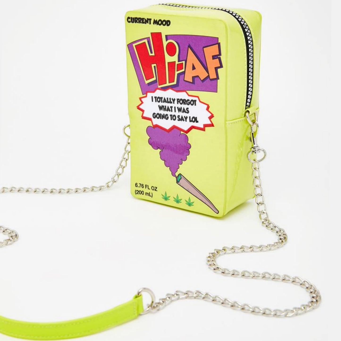 Hi-AF Crossbody Bag | Removable Chain Strap Novelty Juice Box Bag - Current Mood - Bags