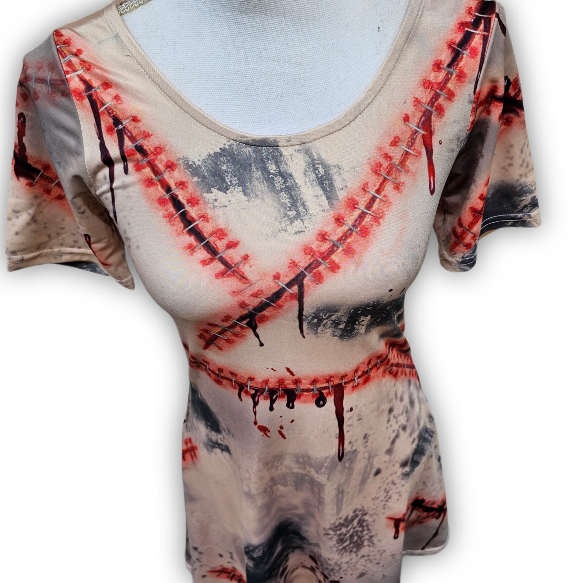 Zombie Stitch Dress | Horror High | Bloody Mini Dress - Trickz N Treatz - Dresses