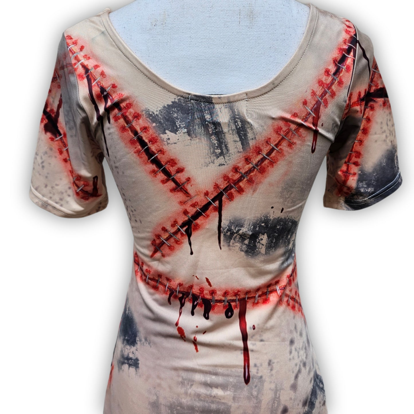 Zombie Stitch Dress | Horror High | Bloody Mini Dress - Trickz N Treatz - Dresses