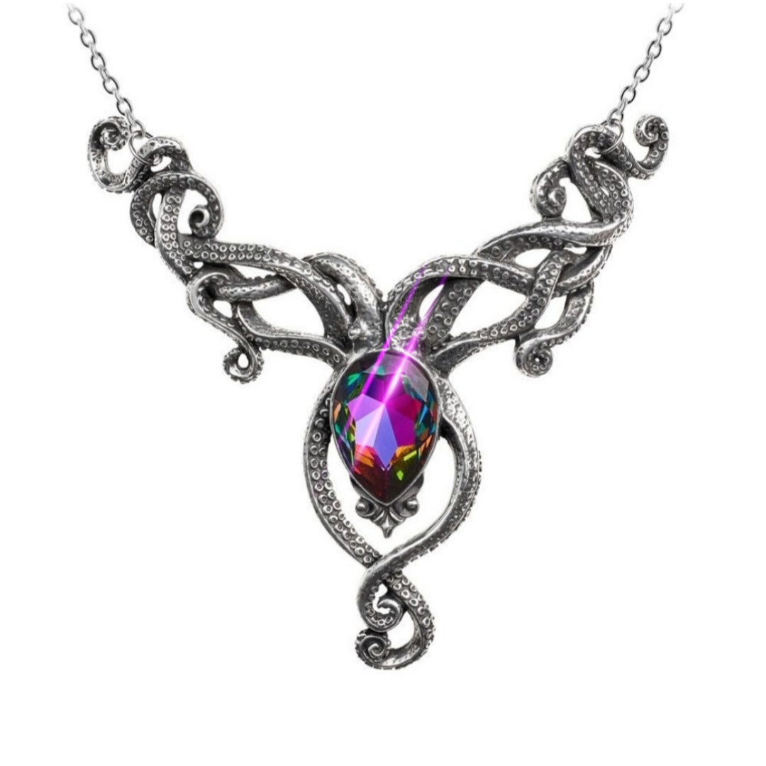 Kraken Necklace | Volcano Effect Austrian Crystal - Alchemy Gothic - Necklaces