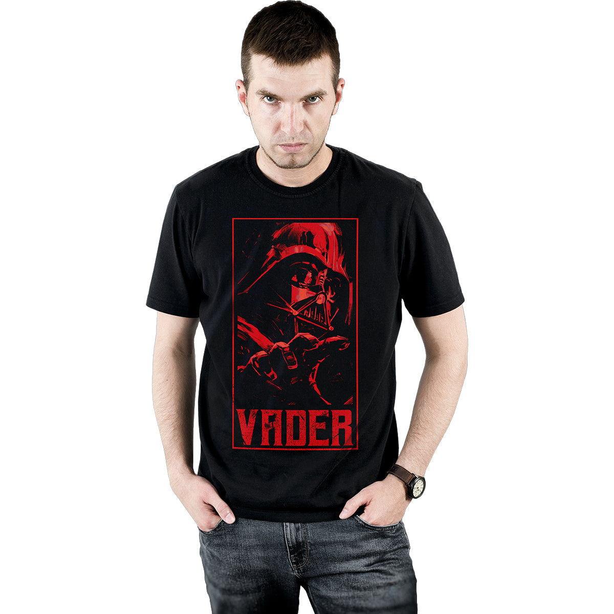 STAR WARS KENOBI - VADER  - Front Print T-Shirt Black