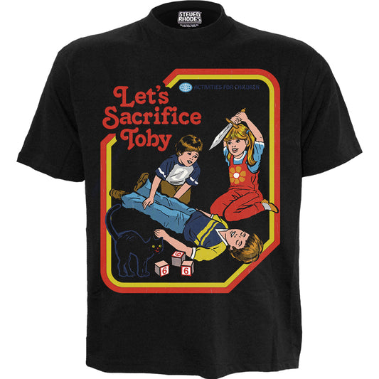 STEVEN RHODES - LETS SACRIFICE TOBY - Front Print T-Shirt Black -  - T-Shirts