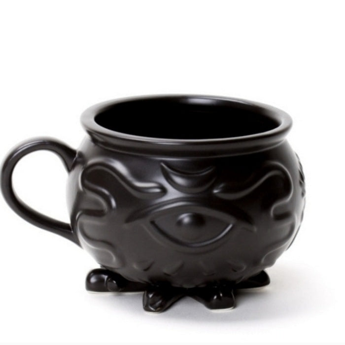 Witch Cauldron Mug | Black Porcelain Dishwasher/Microwave Safe - Rogue + Wolf - Cups