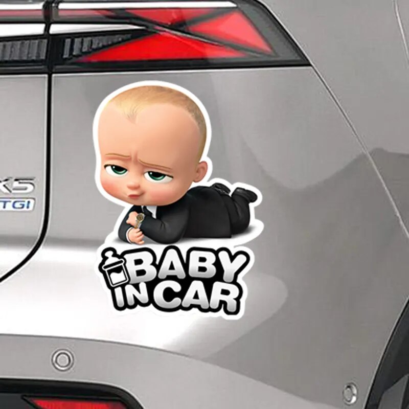 Boss Baby Car Decal | "Baby In Car" Vinyl Car Sticker Accessory - A Gothic Universe - Decals