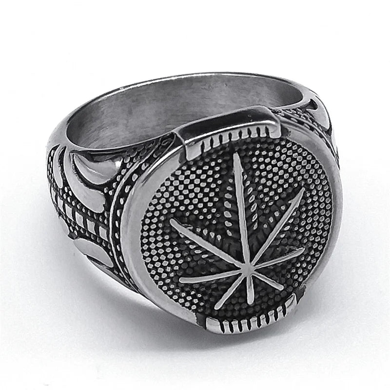 Cryptic Herb Signet Ring | Unleash the Nature of Rebellion - A Gothic Universe - 