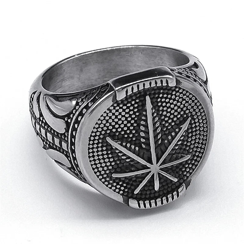 Cryptic Herb Signet Ring | Unleash the Nature of Rebellion - A Gothic Universe - Rings