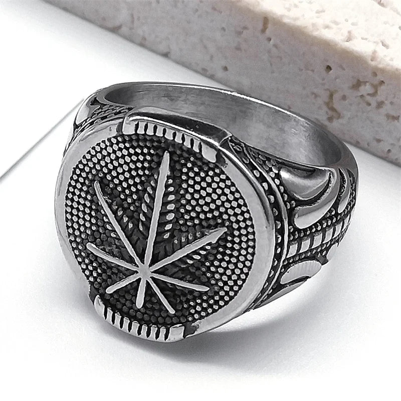 Cryptic Herb Signet Ring | Unleash the Nature of Rebellion - A Gothic Universe - Rings