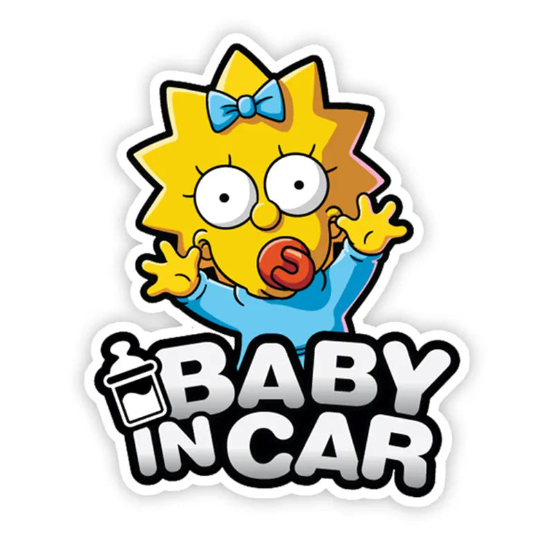 Maggie Baby Car Decal | "Baby in Car" Vinyl Car Sticker Accessories - A Gothic Universe - Stickers