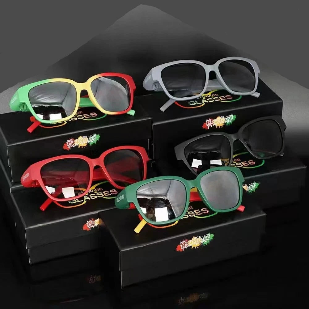 Eclipse Blunt Stash Sunglasses | Rasta Stylish Weed Shop Accessory - A Gothic Universe - Sunglasses