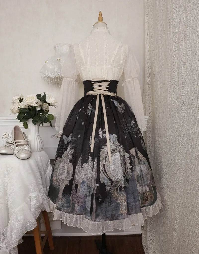 Gothic Garden Whispers Blouse | Whispers of Elegance, Echoes of Kawaii - A Gothic Universe - Tops