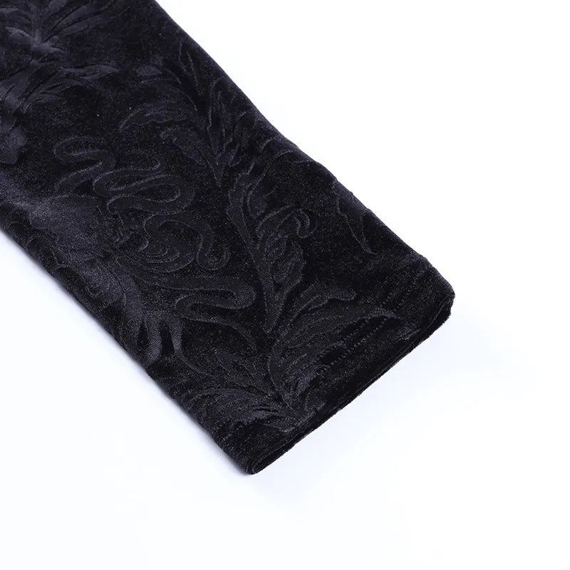 Midnight Filigree Velvet Darkness Pants | Wrap Yourself in Shadows, Embrace the Night - A Gothic Universe - 