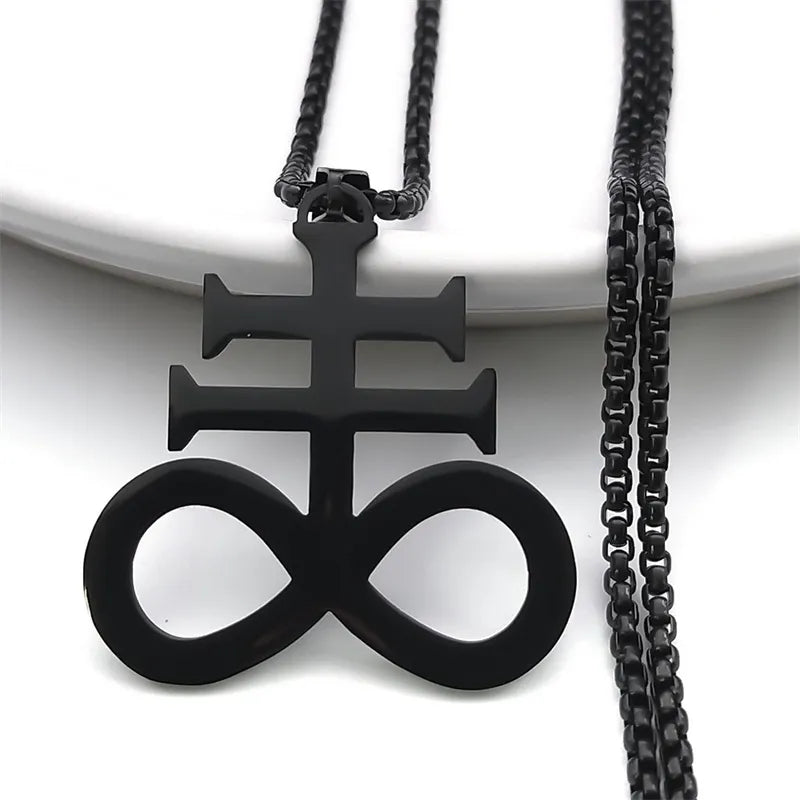 Shadow Crucible Occult Cross Necklace - A Gothic Universe - Necklaces