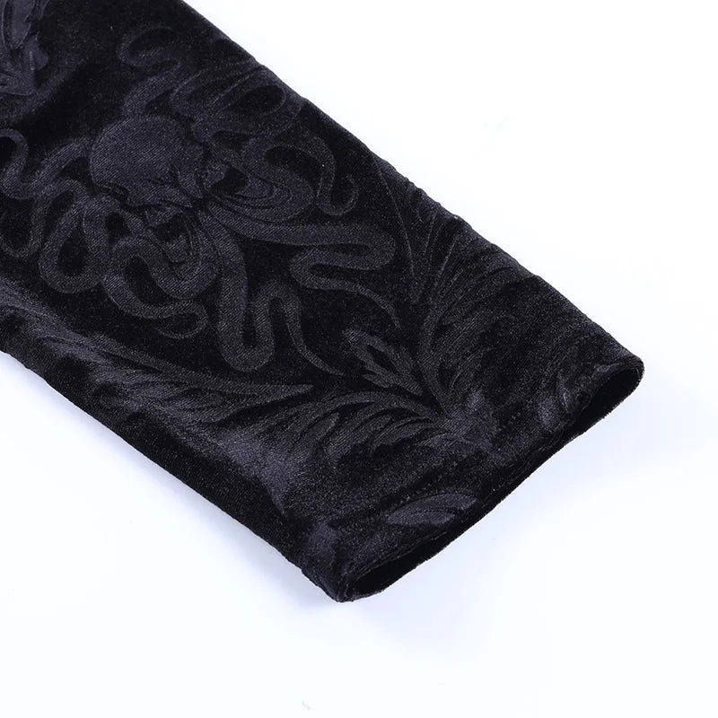 Midnight Filigree Velvet Darkness Pants | Wrap Yourself in Shadows, Embrace the Night - A Gothic Universe - 