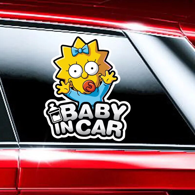 Maggie Baby Car Decal | "Baby in Car" Vinyl Car Sticker Accessories - A Gothic Universe - Stickers