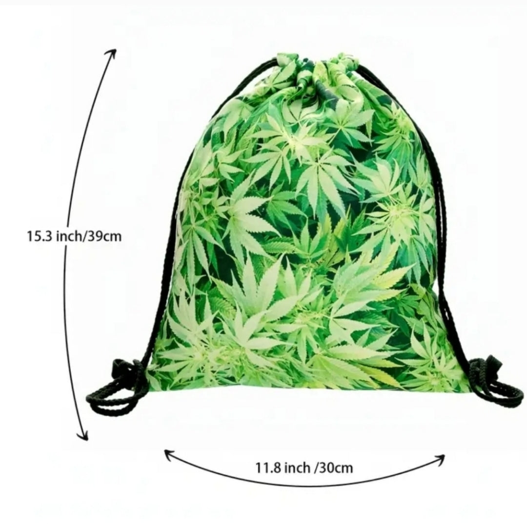 Draw String Backpack & Makeup Bag Combo | Mary Jane Theme Black White Unisex - A Gothic Universe - Backpacks