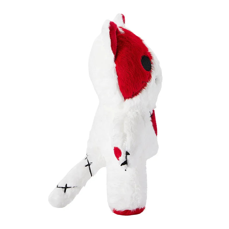 Crimson Kitty Plushie | Punk Passion, Stitched in Red and Pink - A Gothic Universe - Plushies