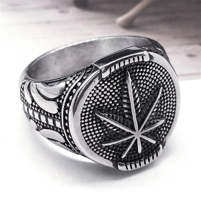 Cryptic Herb Signet Ring | Unleash the Nature of Rebellion - A Gothic Universe - 