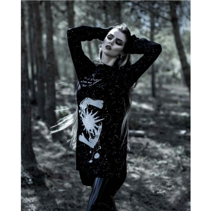 Starlight Magical Oversized Constellation Print Long Sleeve Tee - Rogue + Wolf - Shirts