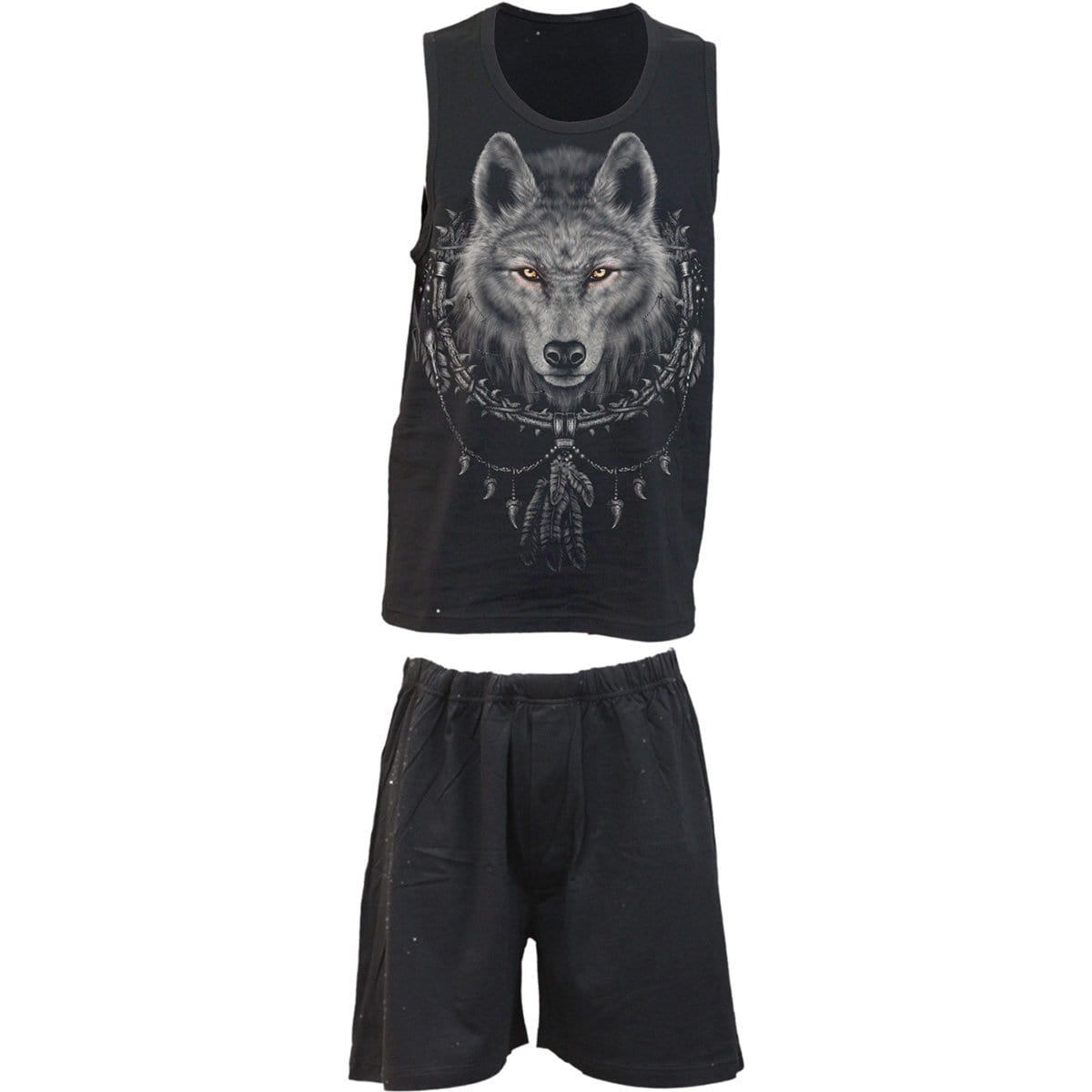 WOLF CHI - 4pc Mens Gothic Pyjama Set -  - Pyjama Sets