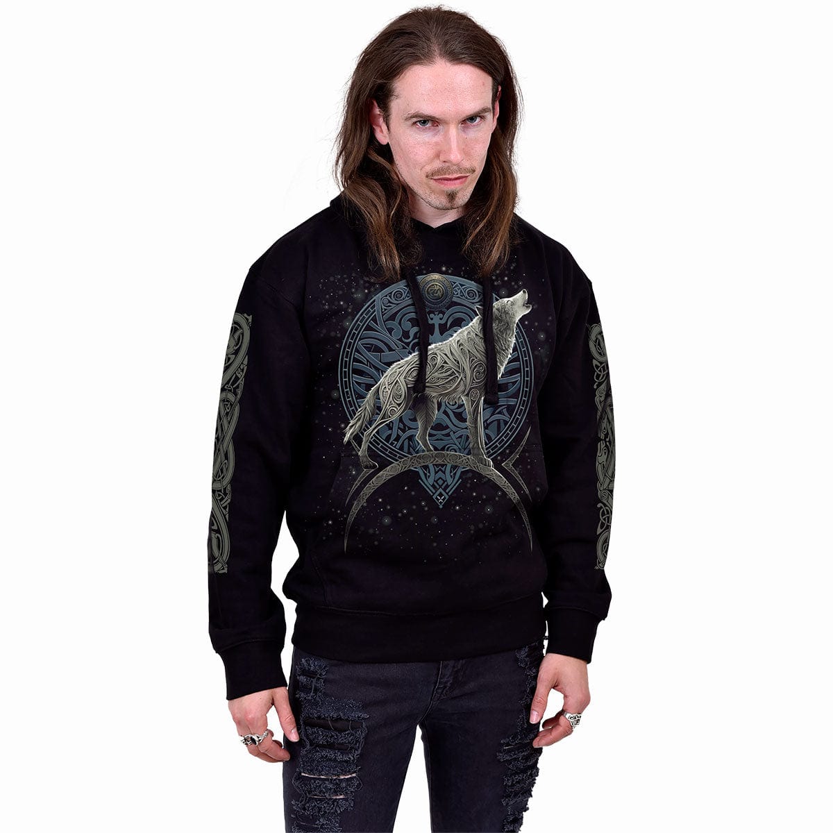 CELTIC WOLF - Hoody Black -  - Hoodies