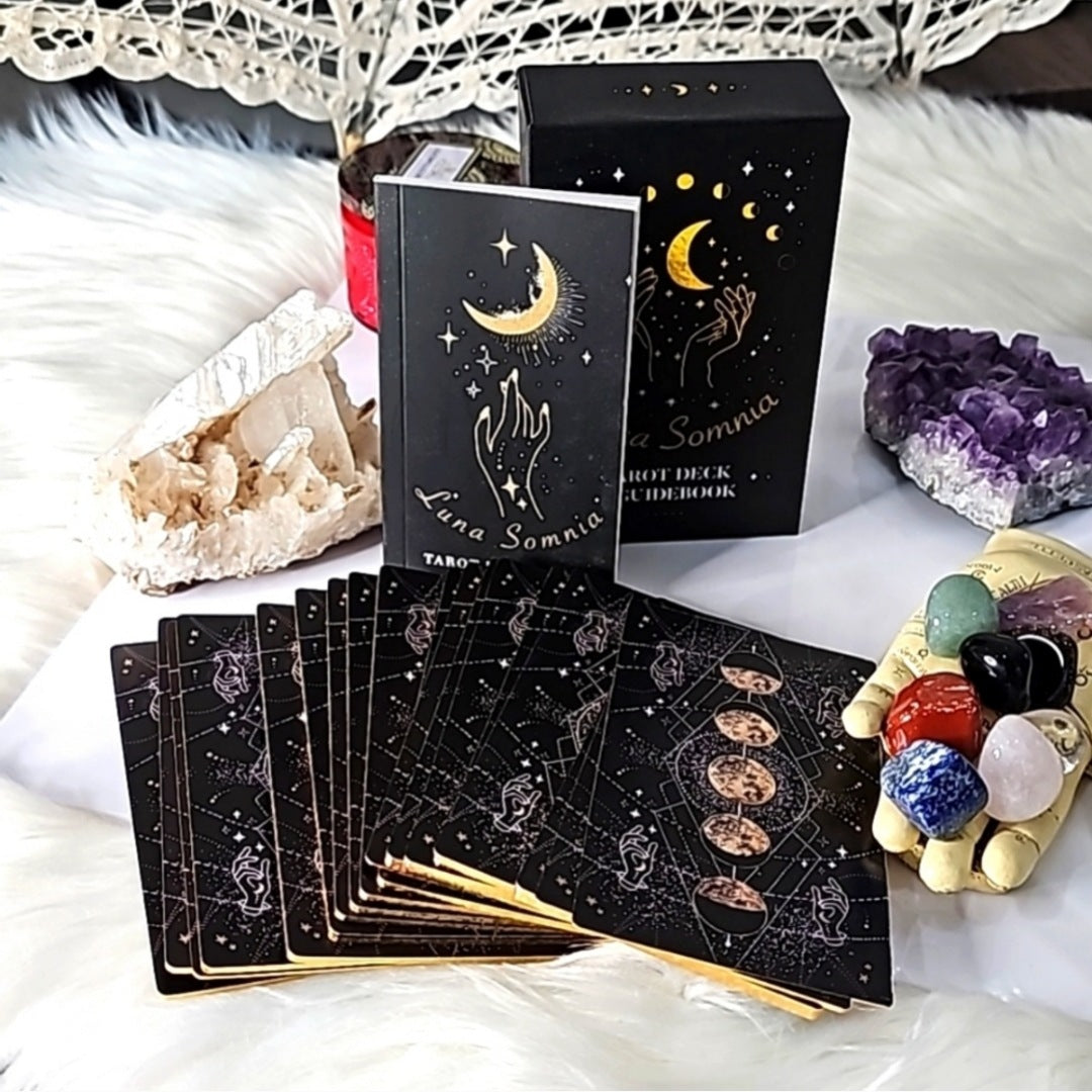 Tarot Deck & Guide Book | Divination Tool Witches Psychics, Beginners - Luna Somnia - Tarot Cards