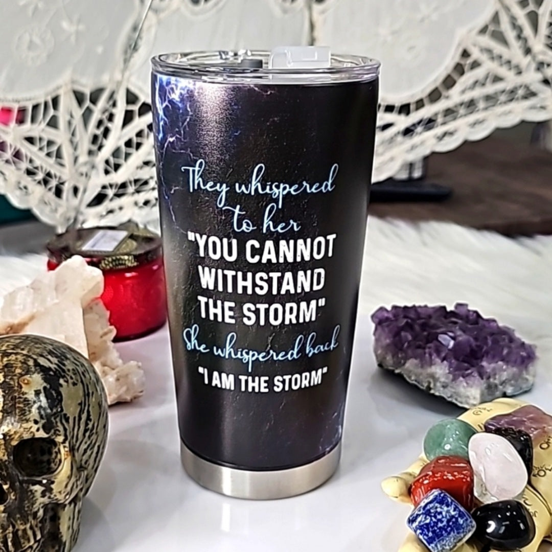 Double Walled Unicorn Skull Storm Insulated Travel Tumbler - A Gothic Universe - Cups