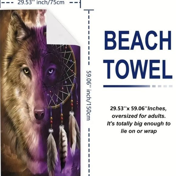 Dream Catcher Beach Towel | Premium Micro Fiber - A Gothic Universe - Beach Towels