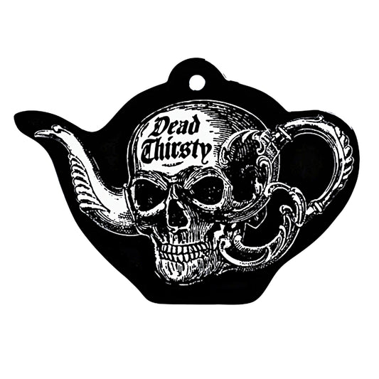 Dead Thirsty Trivet | Teapot Shaped Skull Design Coaster - Alchemy Gothic - Trivets