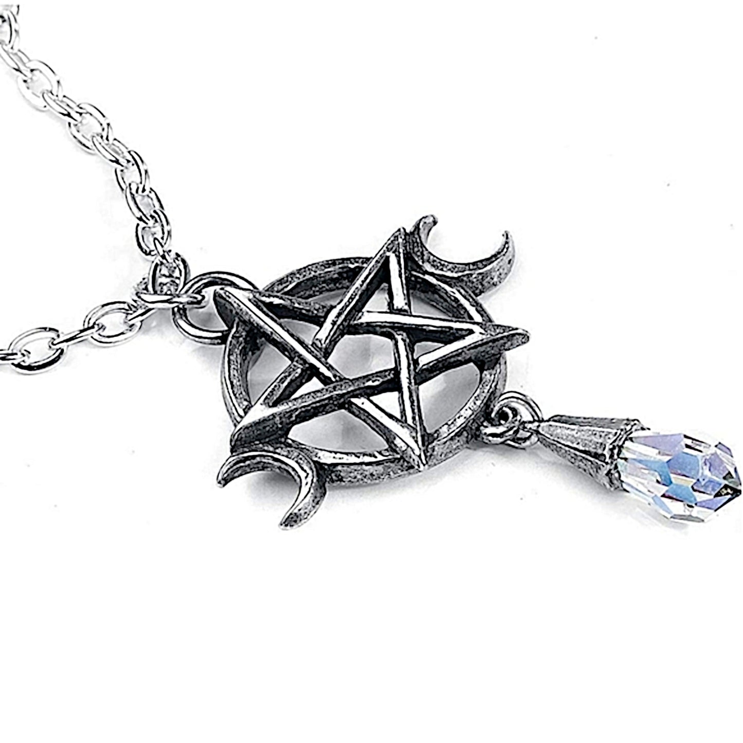 Goddess Pendant | Wiccan Triple Goddess Balanced Austrian Crystal - Alchemy Gothic - Pendants