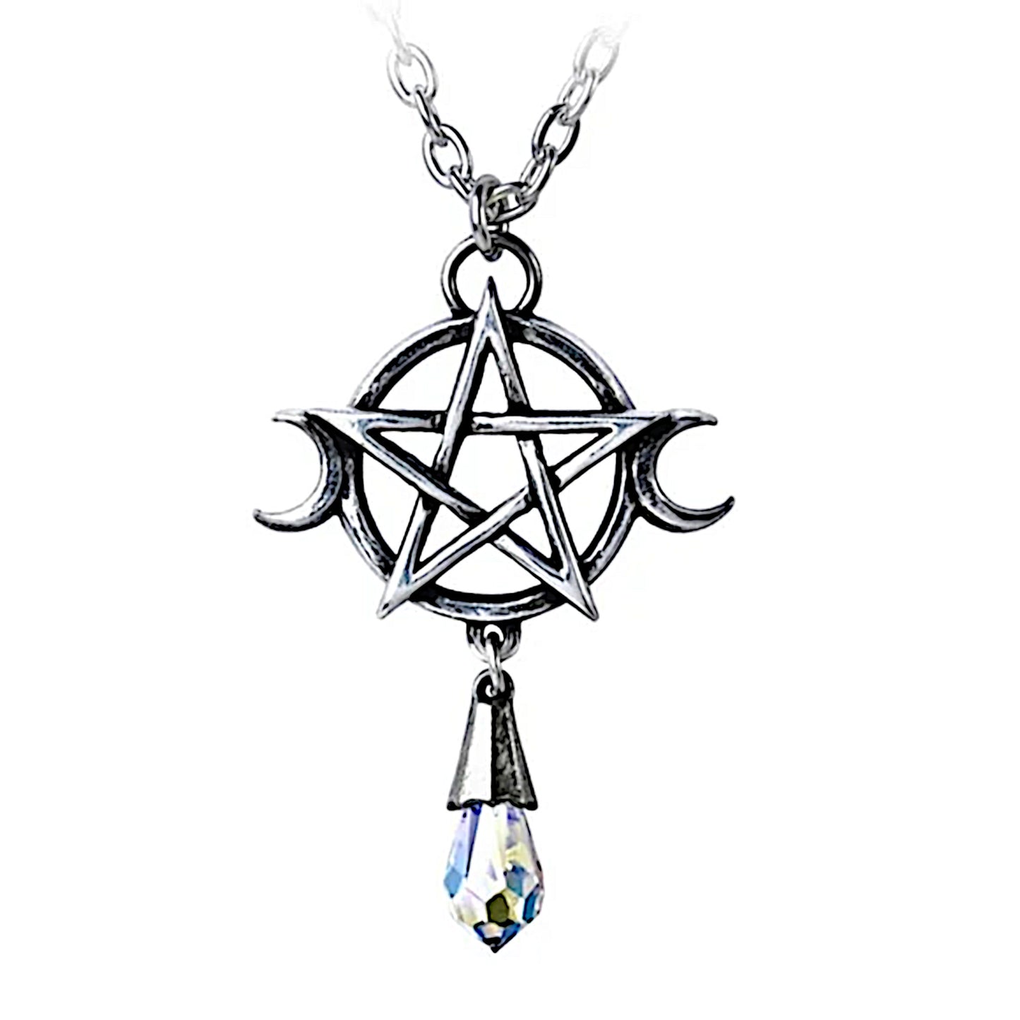 Goddess Pendant | Wiccan Triple Goddess Balanced Austrian Crystal - Alchemy Gothic - Pendants