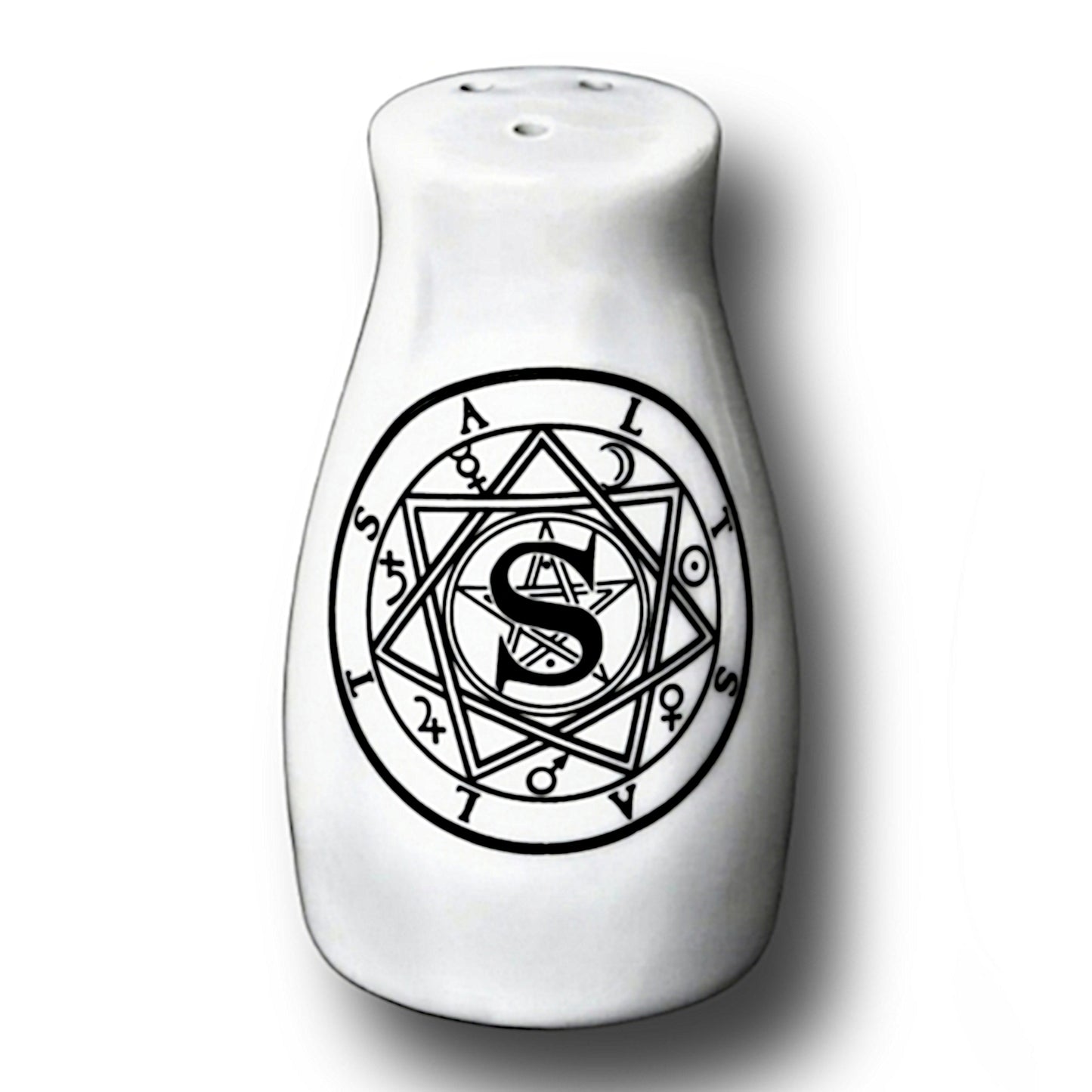 S & P Shakers Set | Salt & Pepper Fine Bone China Set - Alchemy Gothic - Cooking Utensils