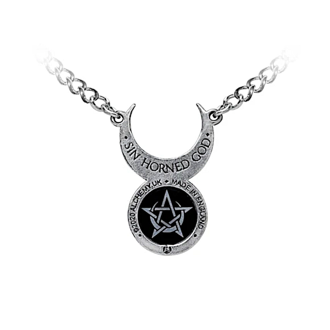 Sin-Horned God Pendant Necklace | Triple Goddess Wiccan Deities - Alchemy Gothic - Necklaces