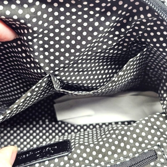 Dixie Handbag | Black White Houndstooth Pattern Metal Cat Straps - Lost Queen - Crossbody Bag