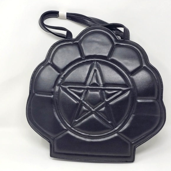 Soul Keeper Backpack | Vegan Leather Pentagram Design on Front - Lost Queen - Backpacks