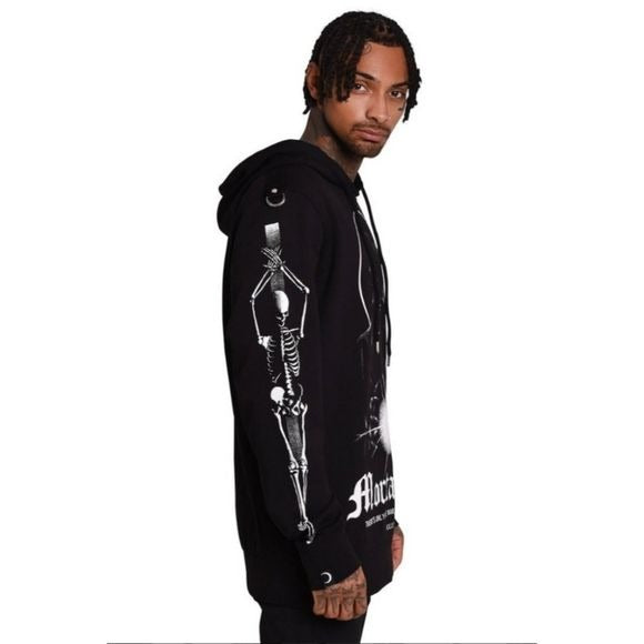 Mortate Est Pullover Hoodie | Black Soft Cotton - Killstar - Hoodies