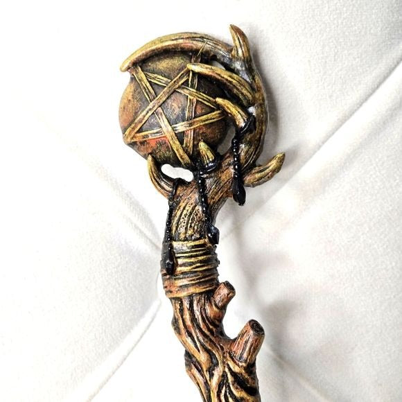 Witch's Wand | Brown Hand Painted Acrylic 9½" - A Gothic Universe - Wand