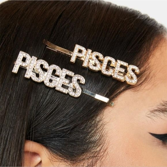Ciel Hair Accessories | Pisces Zodiac Rhinestone Hair Pins - Dolls Kill - Hair Pin