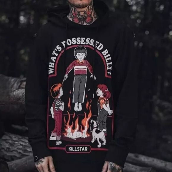 Possessed Pullover Hoodie | Black Cotton Unisex - Killstar - 