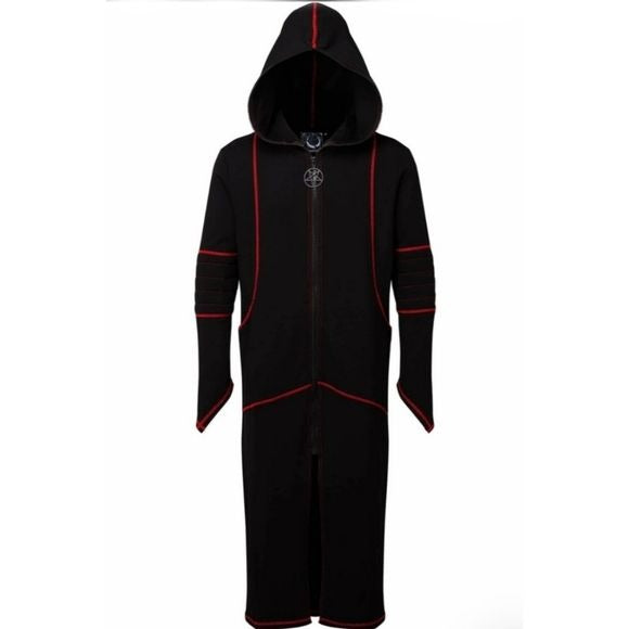 Darkside Long Jacket | Black Soft Cotton Unisex Oversized Hood - Killstar - Jackets