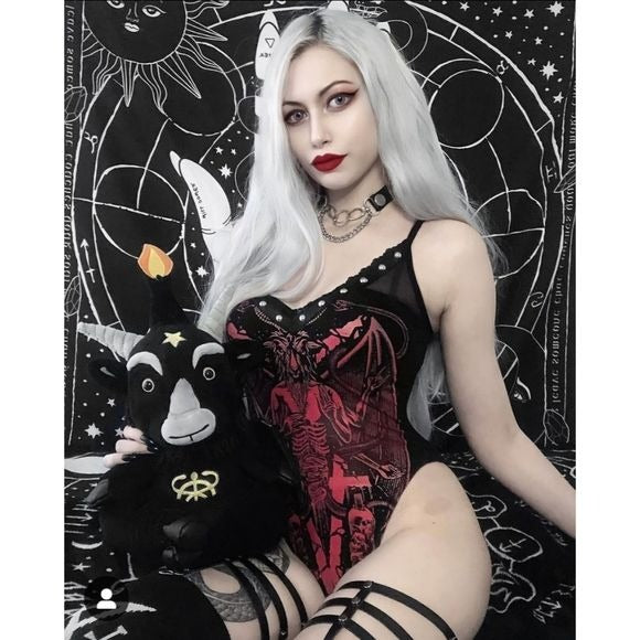 Your Highness Bodysuit | Baphomet Satanic Gothic Punk Lingerie - Killstar - Bodysuit