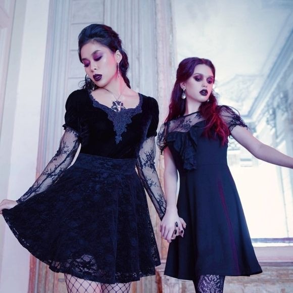 Buffy Skater Dress | Black Lace - Killstar - Dresses