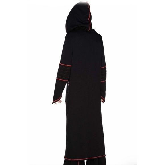Darkside Long Jacket | Black Soft Cotton Unisex Oversized Hood - Killstar - Jackets