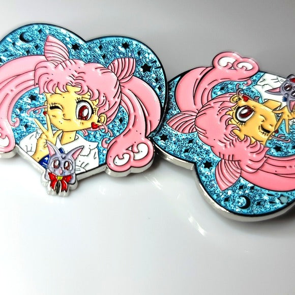 Enamel Lapel Pin | Japanese | Sailor Moon & Artemis Kawaii Anime - A Gothic Universe - Lapel Pins