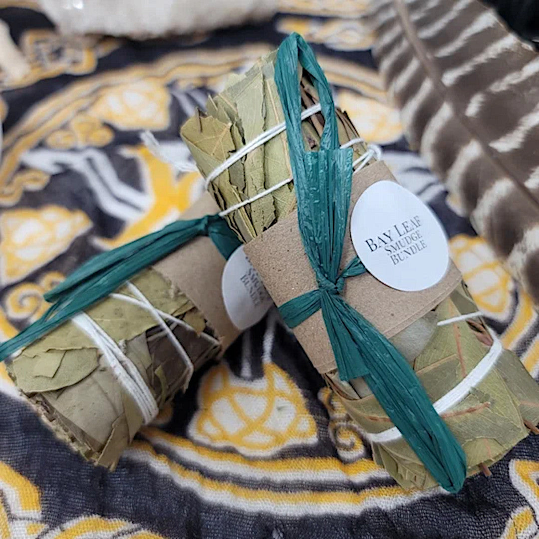 Bay Leaf & Sage Bundle | Smudge/Cleanse Yourself & Your Home Set of Two w/Sack - A Gothic Universe - Smudging Sets