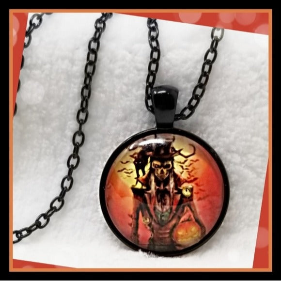 Steampunk Skeleton Horror Necklace Black - A Gothic Universe - Necklaces