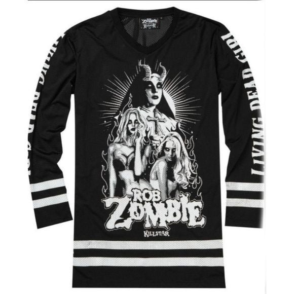 Living Dead Girl Hockey Jersey | Black Unisex - Killstar - Jersey