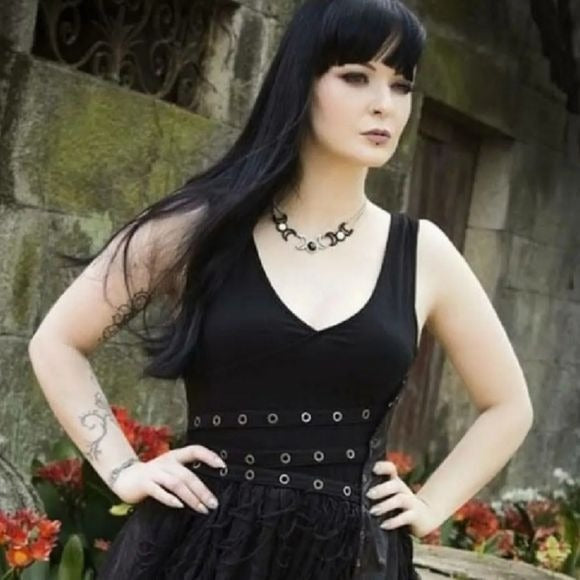 Tres Lunae Necklace | Triple Moon Goddess - Alchemy Gothic - 