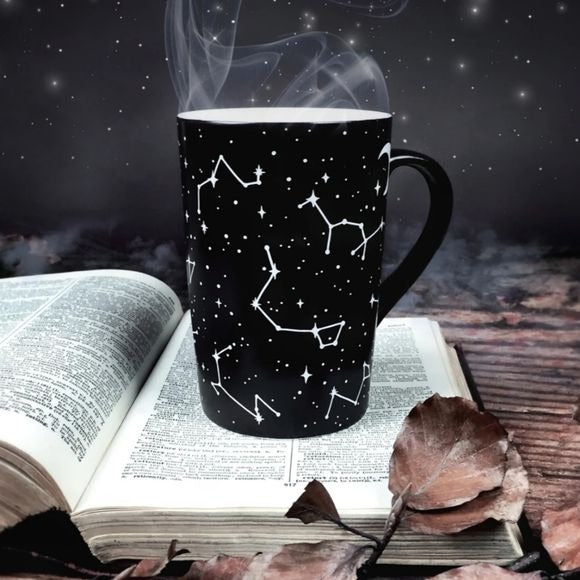 Voyager Tall Mug | Black Constellation Pattern 12.8oz - Rogue + Wolf - Mugs