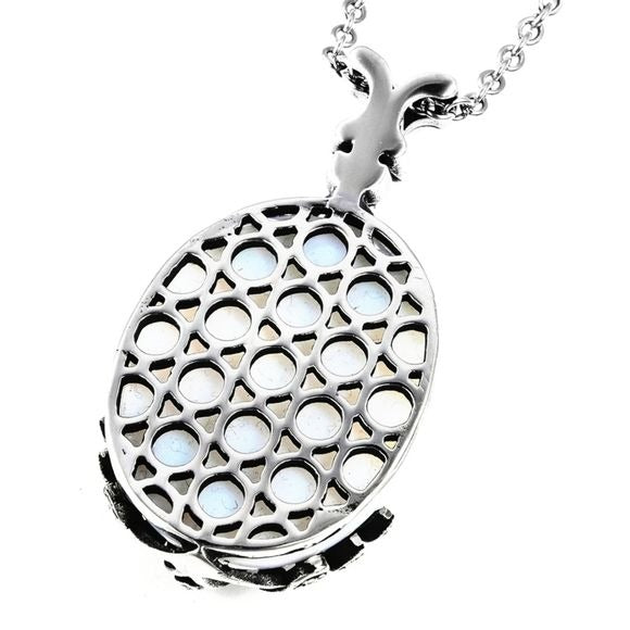Opalite & Austrian Crystal Pendant | 30ctw Necklace 20" - A Gothic Universe - Necklaces